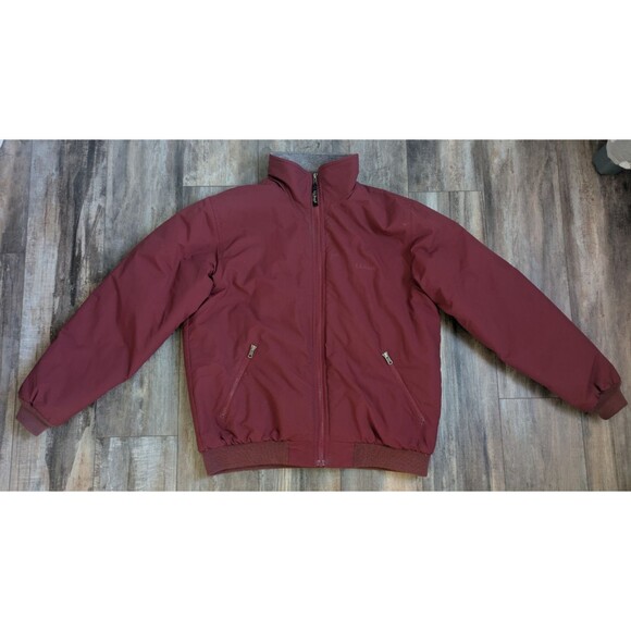 Vintage L.L. LL Bean Nylon Fleece Lined Jacket Men's Medium OUF43 Rust 90s